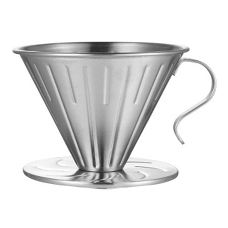 2-Piece Coffee Filter Cup Drip Cup Hand-Made Coffee Cup Stainless Steel Drip Coffee Filter Cup