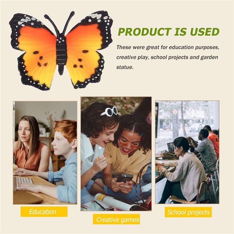 4pcs Funny Insect Life Cycle Figurines Butterflies Ornaments for Kids Playing