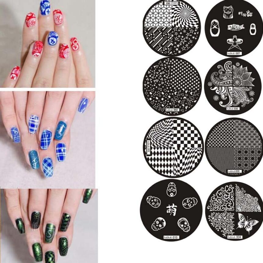Mønster negle stempling plader stål plade nail art billede stempel stempling plader manicure skabelon 2 jy 24