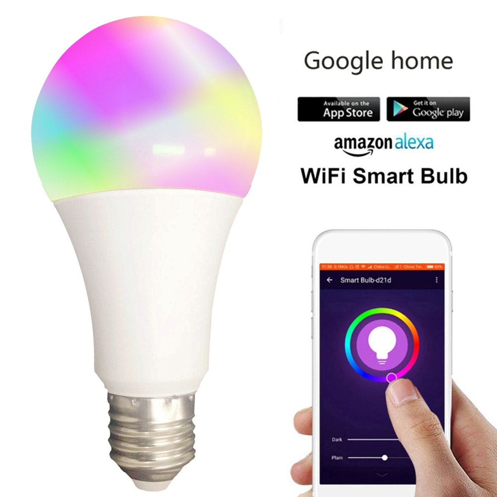 Led Smart Wifi Lamp Led Licht E27 E26 B22 Rgbw Kleur Veranderende Led Wifi Licht Lamp Voor Google Home Alexa echo Afstandsbediening
