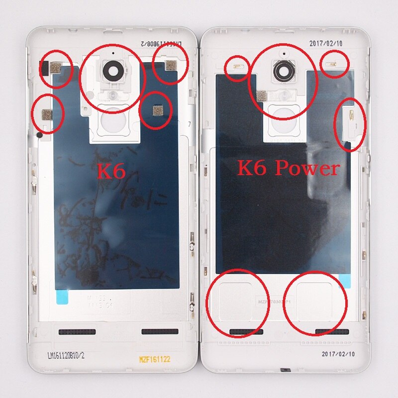 BaanSam Batterij Deur Back Cover Behuizing Case Voor Lenovo K6 K33a48 Zonder Power Volume Knoppen