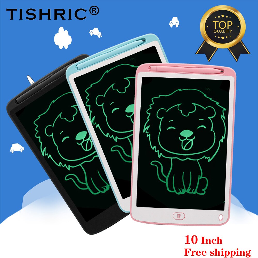 TISHRIC 10 Inch Graphics Tablet Kid LCD Writing Tablet With Stylus Pen For Drawing Educational Handwriting Pad Writing Board