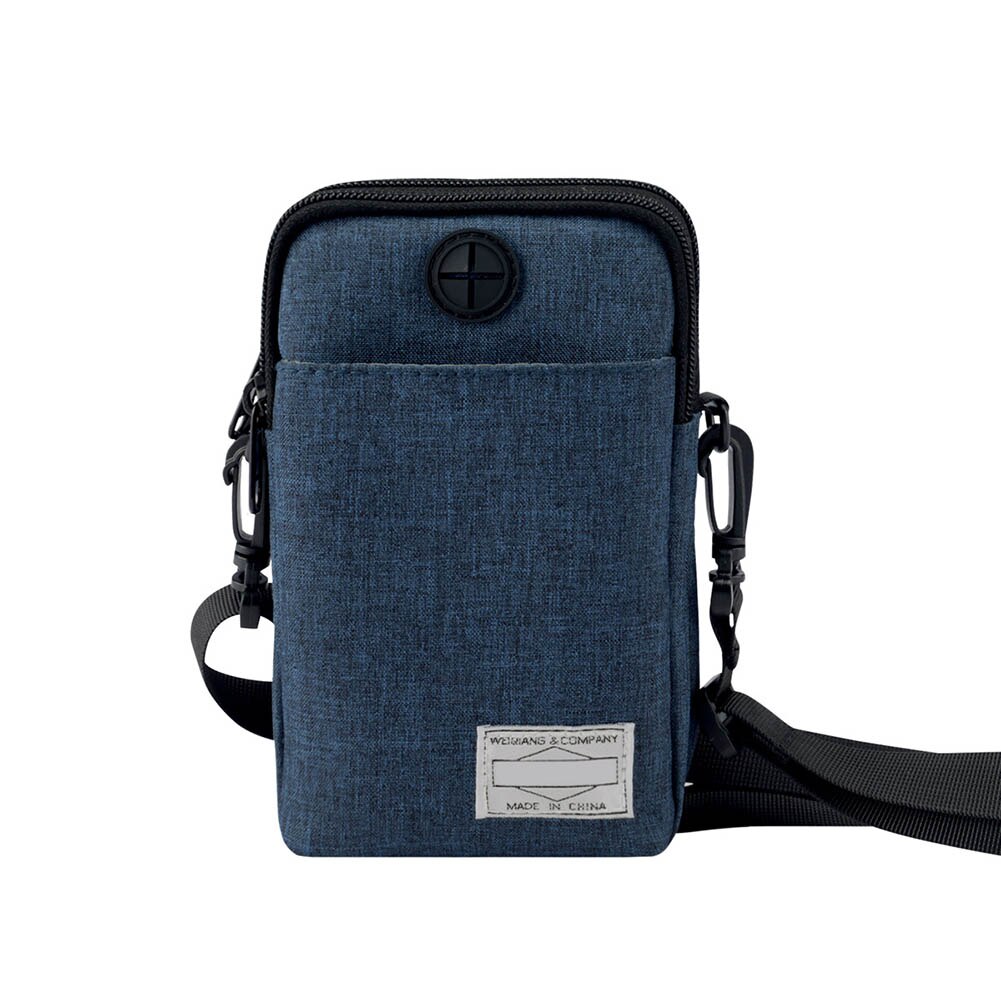 Multifunktionel vandtæt telefontaske mini crossbody tasker med øretelefon hul cnt 66: Blå