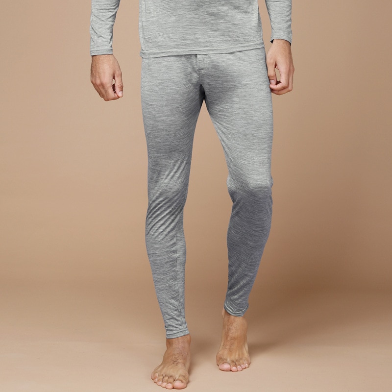 The High-grade 90%Silk +10%Cashmere Blended Knitted Silk Warm Pants Leggings Thin Slim Long Johns