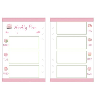 Cute Cherry blossom Series Notebook Filler Papers A5/A6 Color Diary Planner Filler Paper Stationery: 05 / A5