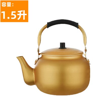 Gul aluminium vandkedel tekande koreansk risvin pot husstand stor kapacitet gas te pot 0.75-10l: 1.5l