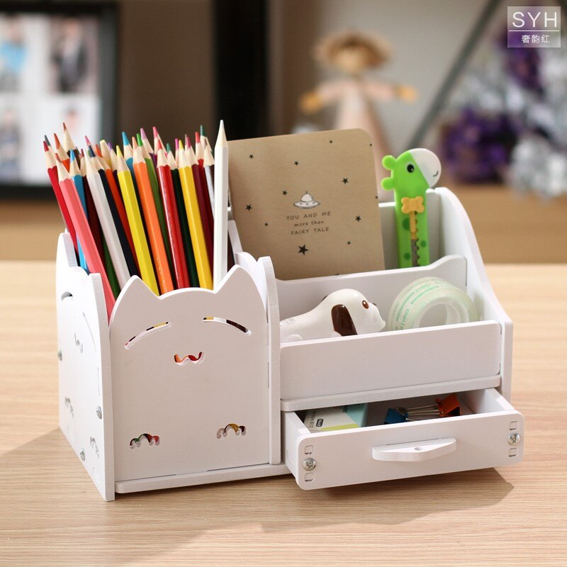 Muiti – stylo à crayons avec fonction de bricolage, porte-crayon à tiroir, support d&#39;étagère Simple, fournitures de papeterie de bureau