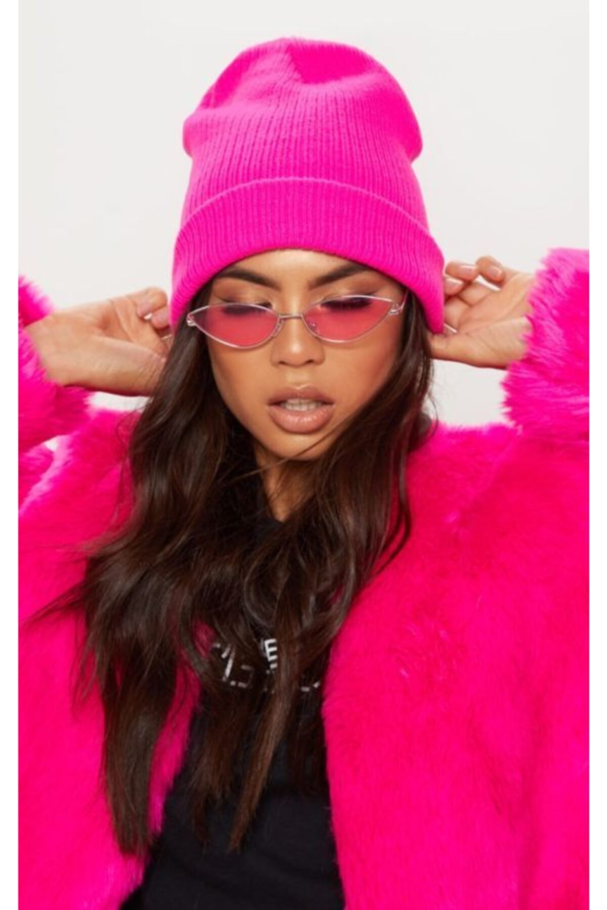 Boina básica Unisex, Color rosa neón