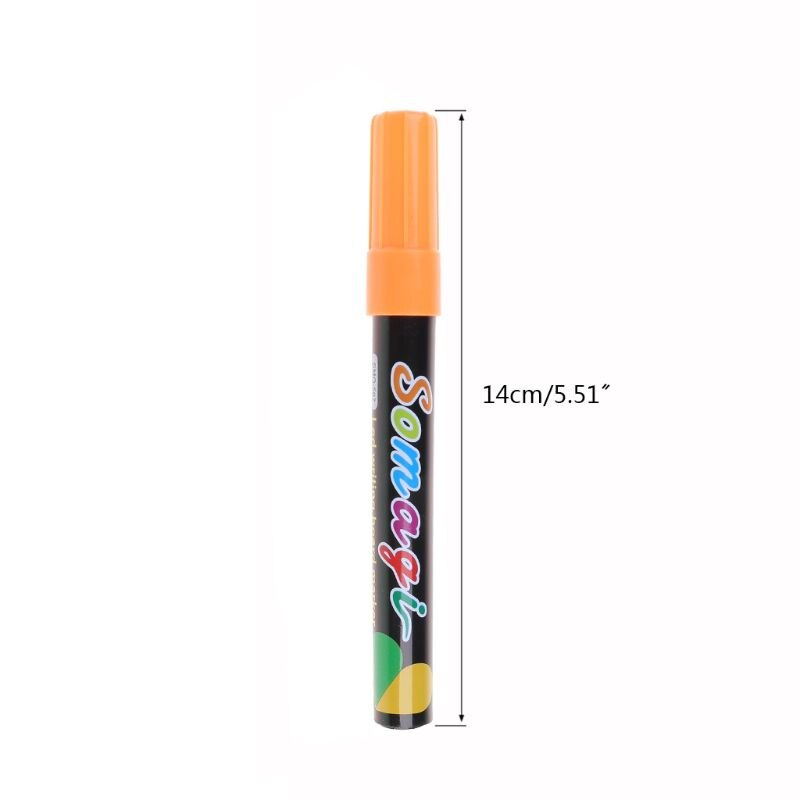 Rotulador fluorescente de tiza líquida de 8 colores, rotulador de neón para pizarra LED, pizarra de cristal, pintura de grafiti para oficina