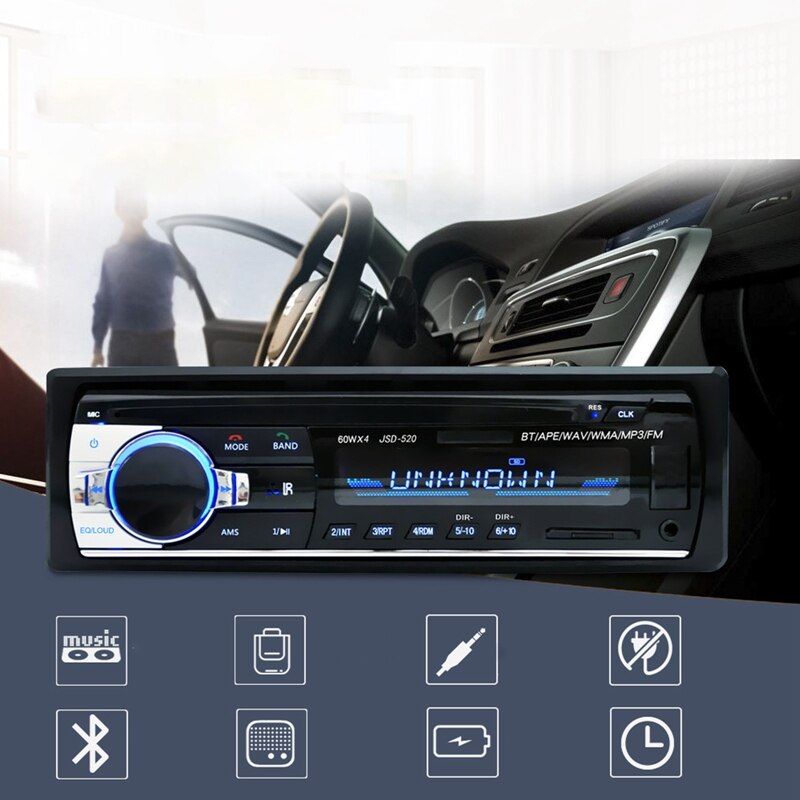 12V 1 Din Auto Radios Bluetooth Auto Stereo MP3 Player 1DIN Autoradio AUX FM Empfänger Auto Empfänger In Dash USB/SD Musik Player