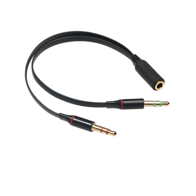 Headphone Splitter Audio Cable 3.5mm 1 Female To 2 Male Jack 3.5mm Splitter Adapter Aux Cable With Mic For Phone Computer