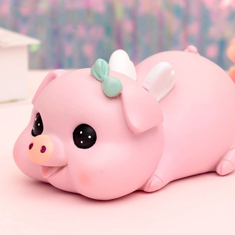 Rosa Schwein Münze Sparschwein Wohnkultur Andenken Einzigartige für Mädchen und Jungen