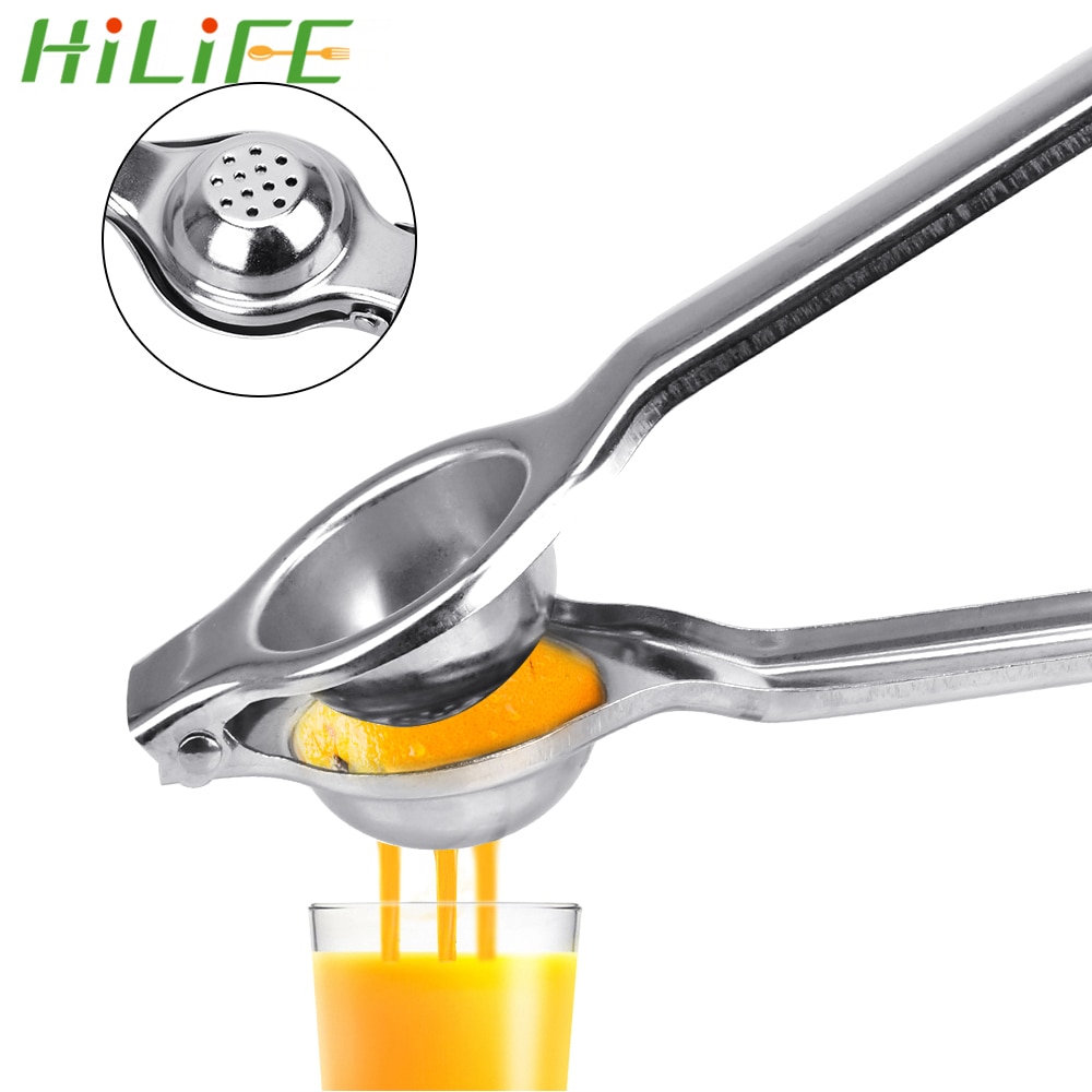 Hilife Handmatige Citruspers Hand Oranje Citroen Fruit Press Squeezer Juicer Machine Roestvrij Staal Handmatige Juicer