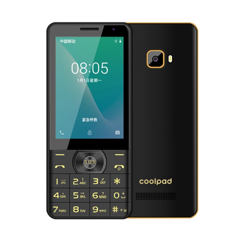 Coolpad c558 4g smartphone 1gb ram 8gb rom 3.5 polegada dupla sim 1800mah 2mp câmera traseira cpu mtk6739 celular: Black