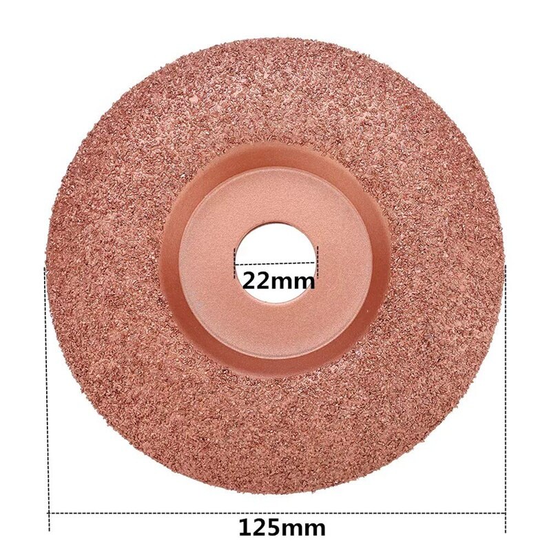 125mm Diameter 22mm Bore Wood Carving Disc Angle Grinder Disc Tungsten Carbide Shaping Dish Wood Shaping Disc(30 Grit)