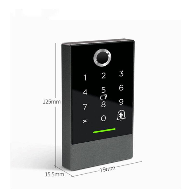 Wireless WiFi Smart Phone Bluetooth TTlock App Control RFID Card Door Access Control System With Fingerprint Reader