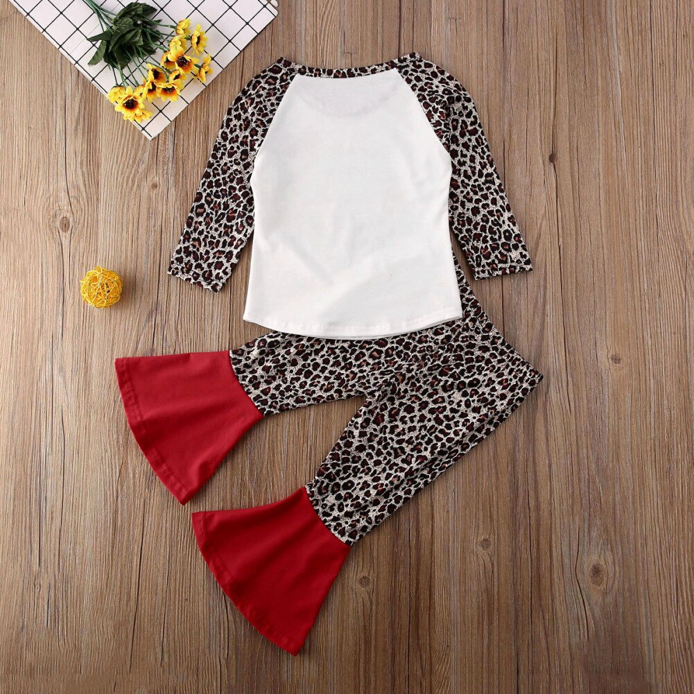 Conjunto de bebé, niño, niña, mi Feliz Día de San Valentín, Camiseta de algodón, Tops, pantalones, 2 uds, conjunto de ropa informal nueva para niños 6M-5Y
