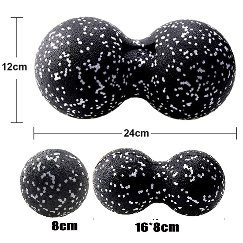3 Stks/set Fitness Massage Bal Set Epp Lacrosse Myofasciale Ballen Lichtgewicht Body Fascia Massage Yoga Oefening Pijn Verlichten: White