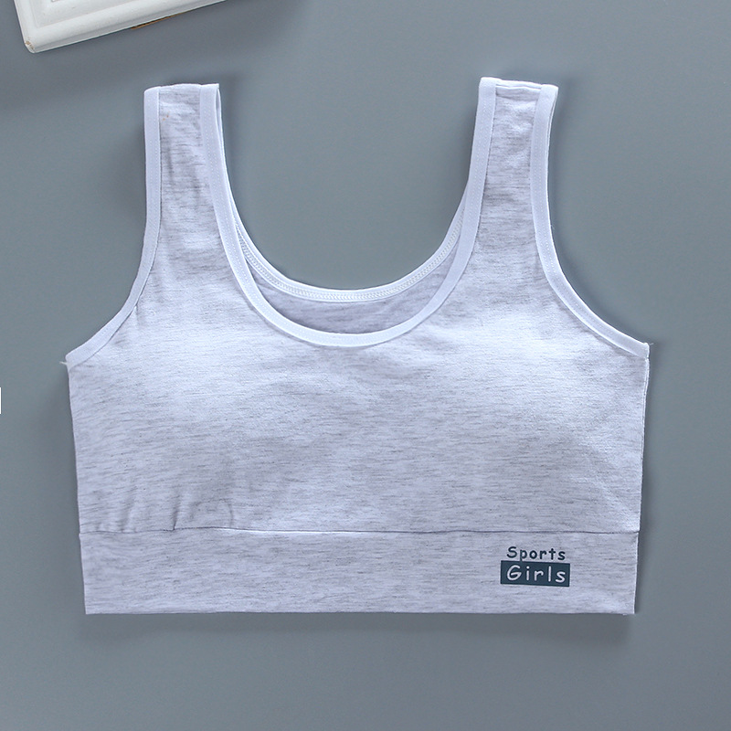 developmental bra vest style girl underwear junior high school students pure cotton sports tube top teen bra: 4