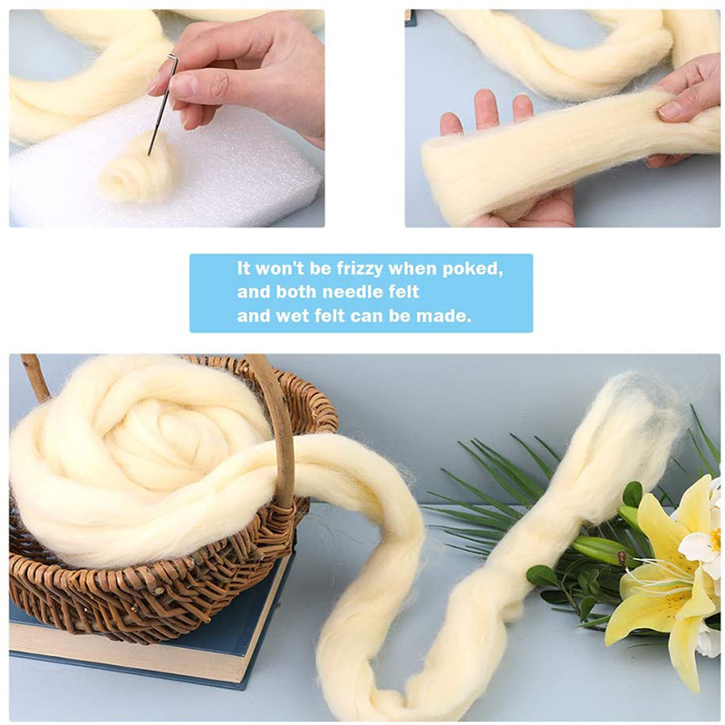 79,9 g naaldvilten wol, 80 g natuurwol zwervende garen, handspinnen wol zwervende wol garen voor doe-het-zelf ambachtelijke materialen en vilten wol liefhebbers, 10 g/kleur (herfst 79,9 g naaldvilten wol, 80 g natuurwol zwervende garen, handspinnen wol zwervende wol garen voor doe-het-zelf ambachtelijke materialen en vilten wol liefhebbers, 10 g/kleur (herfst
