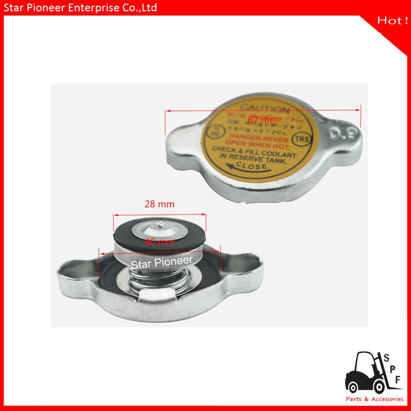 Forklift radiator cap for HELI 1-1.8 tons 22192-12100