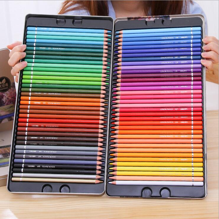 Deli Oily Colored Pencil Set 24/36/48/72 Colors Oil Painting Drawing Art Supplies For Write Drawing Lapis De Cor Art Supplies