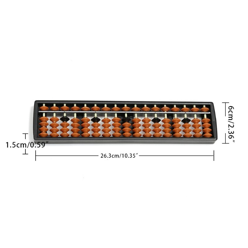 15 Digit 7-23 Digit Rods Standard Abacus Soroban Chinese Japanese Calculator Counting Tool Mathematics Beginners Caculating Toys: 768    17Digit