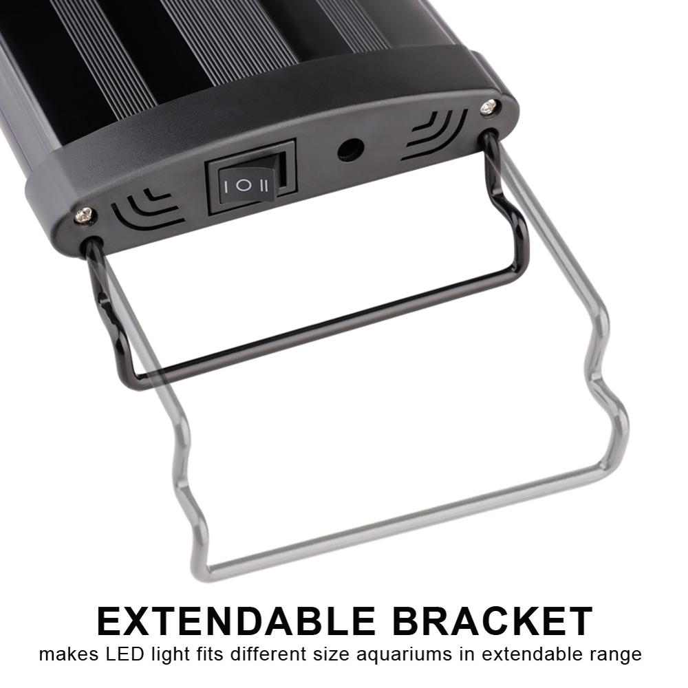 30/45/60/90/120cm LED Waterproof Aquarium Light Full Spectrum for Freshwater Fish Tank Plant Marine Underwater Lamp UK EU plug