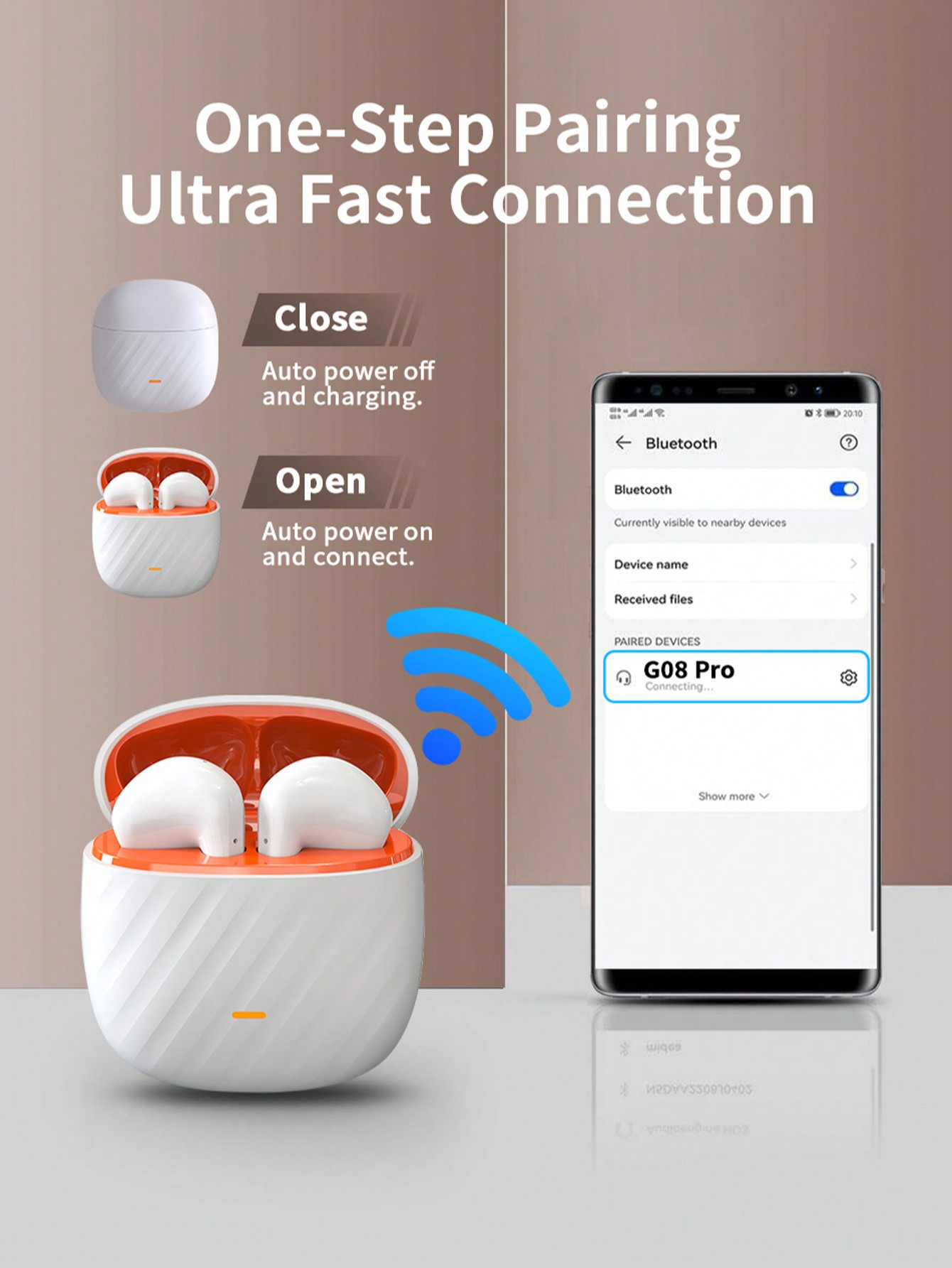 Wireless Earphones Dual Ear In Ear headphones Ultra Long Standby Running Bass Sports Earburds Music Headset With Mic