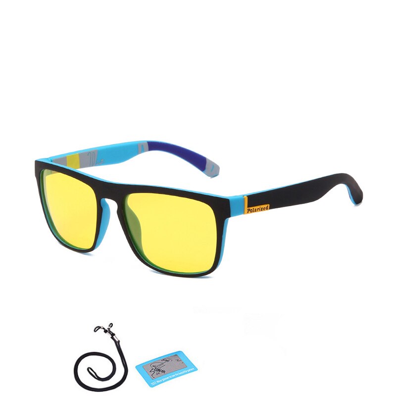 Brand Fishing Polarized Glasses Mens Women Night Vision Driving Goggle Camping Hiking Eyewear Sports Sunglasses With Rope: F03