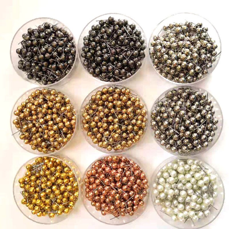 100/200 pièces tête de boule broches punaises multicolore broche à coudre pratique couture décoration épingles bricolage artisanat ornement couture outil