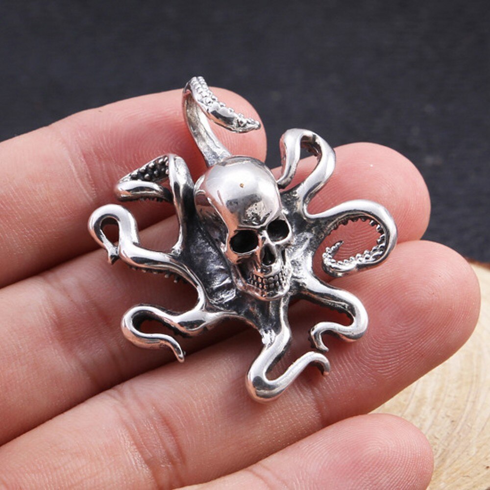 Bocai Solid S925 Sterling Zilveren Mannen En Vrouwen Hanger Octopus Schedel Modieuze Koreaanse Hanger