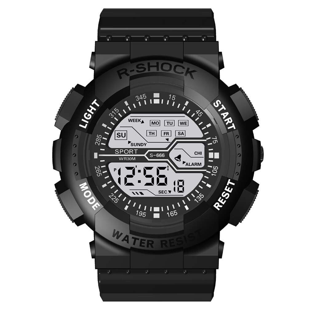 Mannen Sport Digitale Horloge Lichtgevende Multifunctionele Sport Horloge Casual Elektronische Horloge Reloj Hombre Relogio