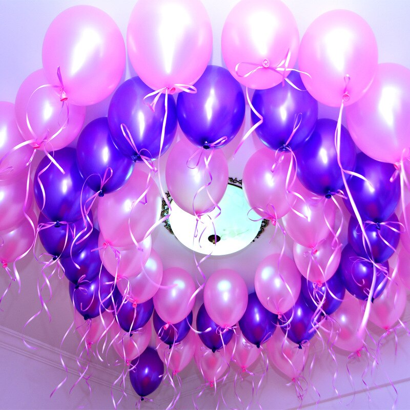 100pcs Purple Inflatable Toys 10 Inches Traditional Balloon Kids Children Party Toy Outdoors Fun Color Children