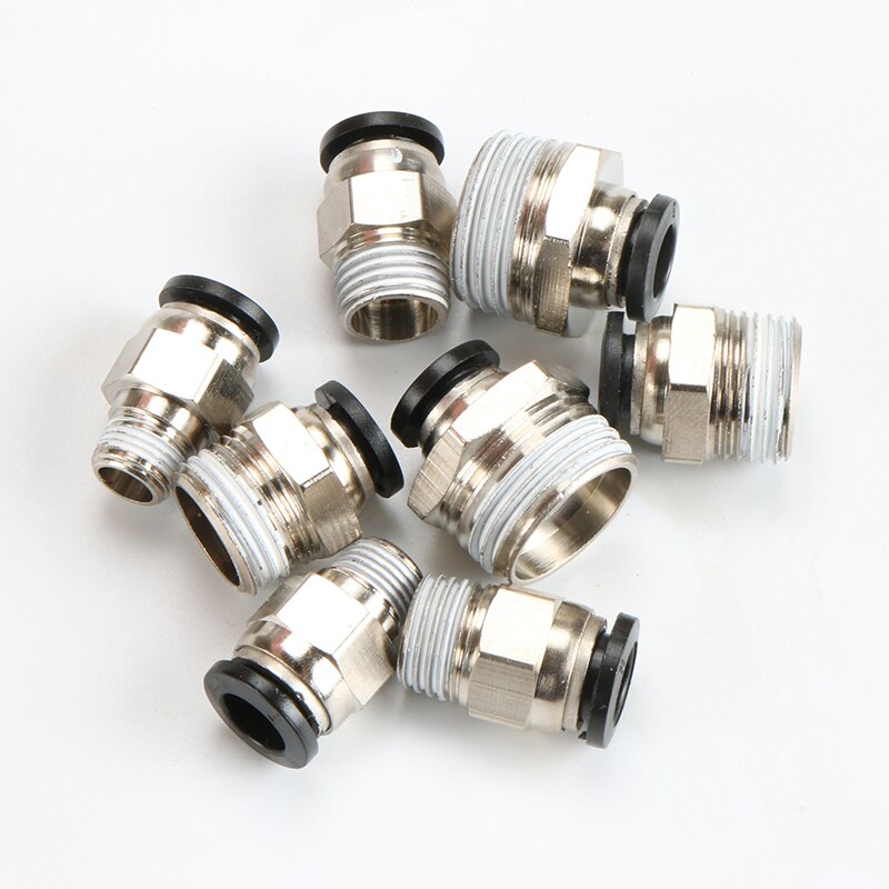 1PCS Pneumatic Quick Connector PC 4MM-12mm Hose Tube Air Fitting 1/4" 1/8" 3/8" 1/2"BSPT Male Thread Pipe Coupler