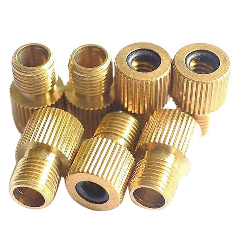 10 stk sykkel messing fransk presta til schraders amerikanske ventiler konverter adapter konverter adapter sink legering reparasjonsverktøy