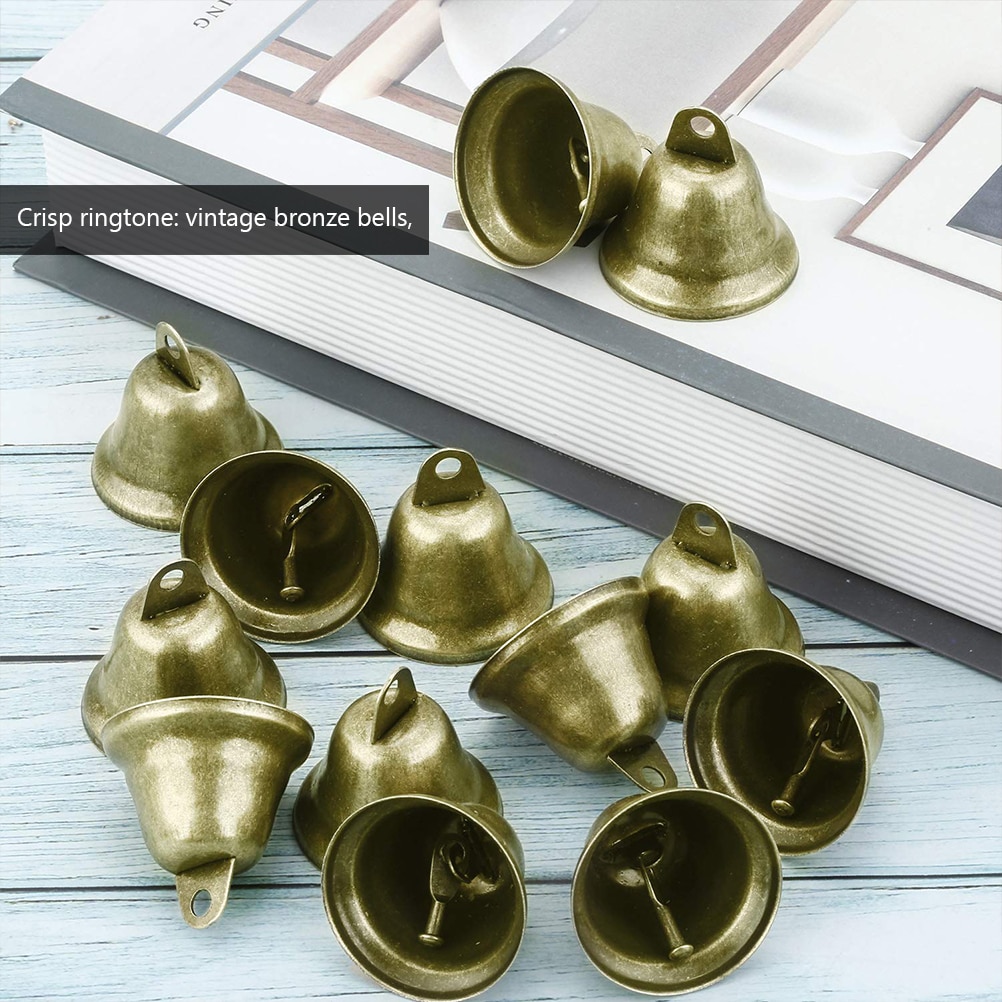 40 Pcs Kerst Brons Jingle Bells Kerst Bel Voor Hond Zindelijkheidstraining Wind Chime Maken Ambachten Decoratie Voor Thuis