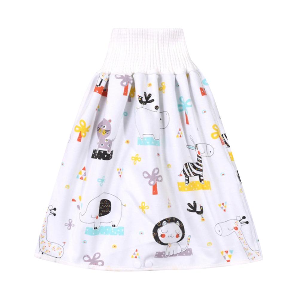 Baby Waterproof Diaper Skirt Pants 2 in 1 Comfy Unsex Waterproof and Absorbent Shorts Loose Harem Shorts Children Underwear: C / M