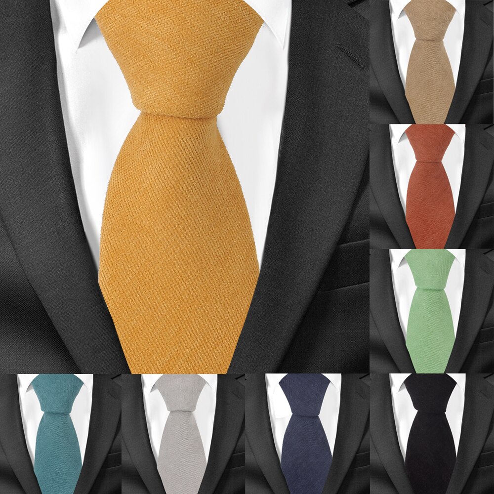 Männer Baumwolle Krawatten lässig Anzüge Dünne Krawatte Gravatas Solide Grün Mens Krawatten Für Geschäft 7 cm Breite Hochzeit Männer krawatten