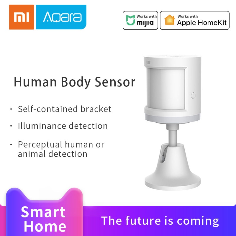 Xiaomi Aqara Human Body Sensor Mijia Smart Home Body Movement Motion Sensor Zigbee Connection work with Apple Homekit/ Mijia App