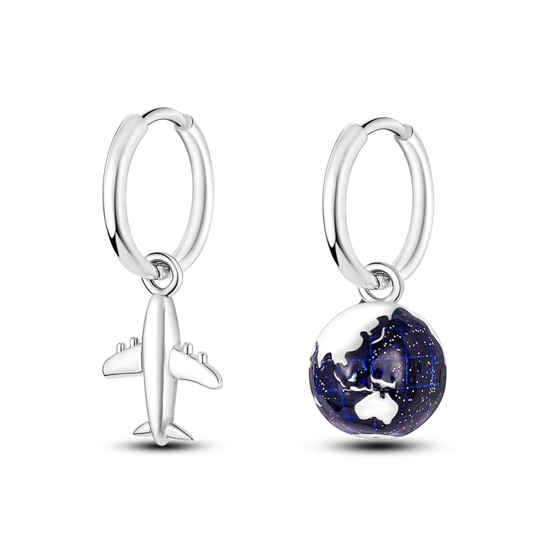 925 Sterling Silver Career Eardrop Musical Note Earrings Painter Microphone Earrings Fit For Women Workplace Birthday: PURPLE