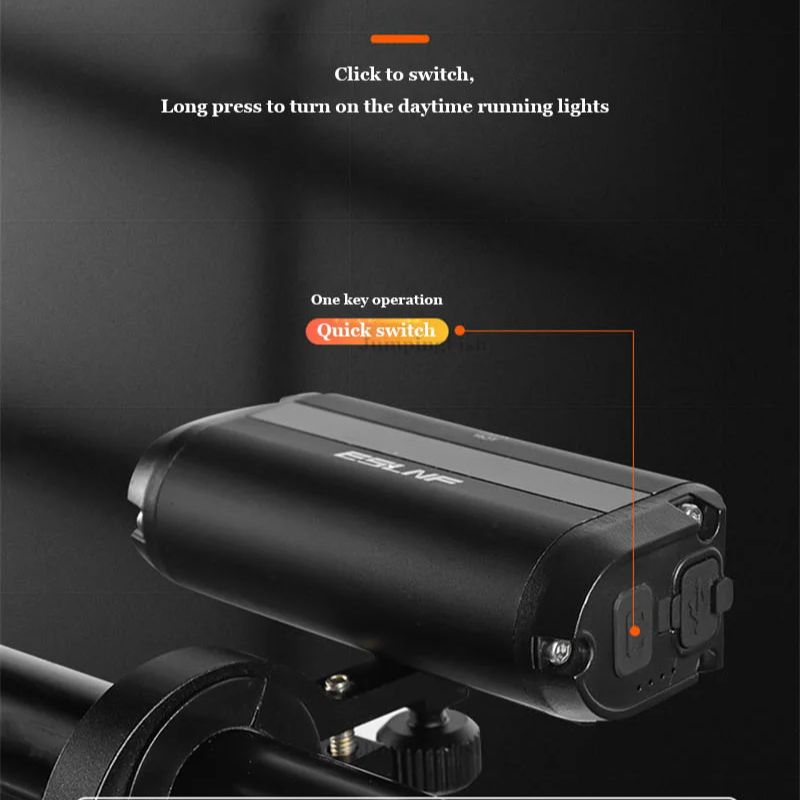 ESLNF Super Bright Bike Headlight Waterproof 900-2600LM Road Bicycle Front Light USB Rechargeable MTB Flashlight Bike Accessorie