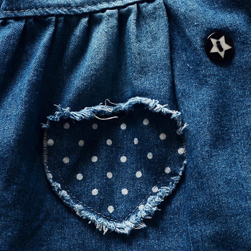 Nysrfz meisjes denim jassen mooie hart bescherm stippen baby bovenkleding jassen voor meisjes lange mouwen meisjes jeans jassen kleding