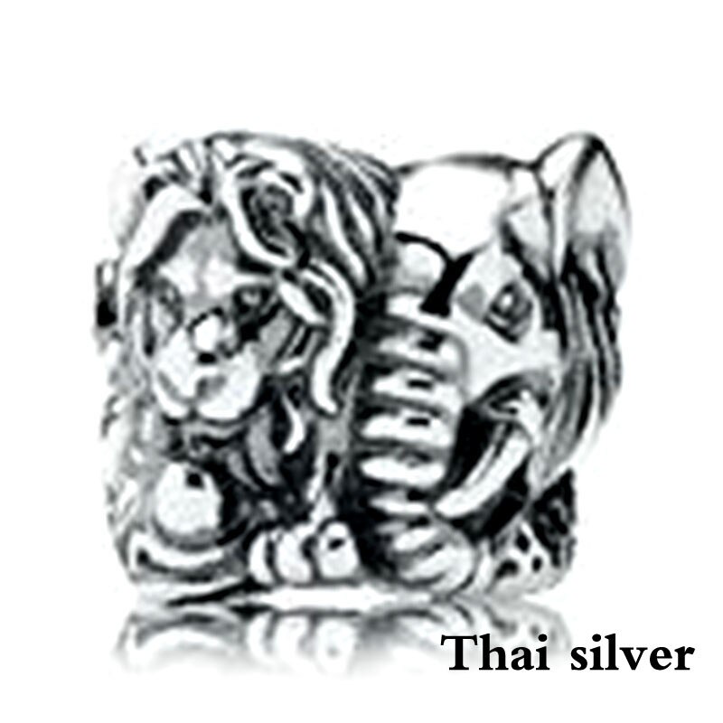 2019 NEW Thai Argento Retro Albero Di Natale Fiocco di Neve Carosello Elephant Family In Rilievo Collezione di Fascino Originale In Edizione Limitata: Oro