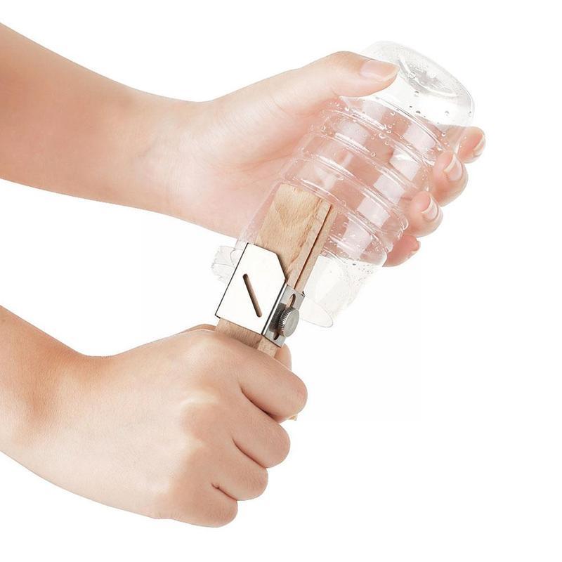 Diy Portable Plastic Bottle Cutter Plastic Bottle Cutter Wood Cutter Metal Material Rope 14*2.2*2.2cm And M5v1