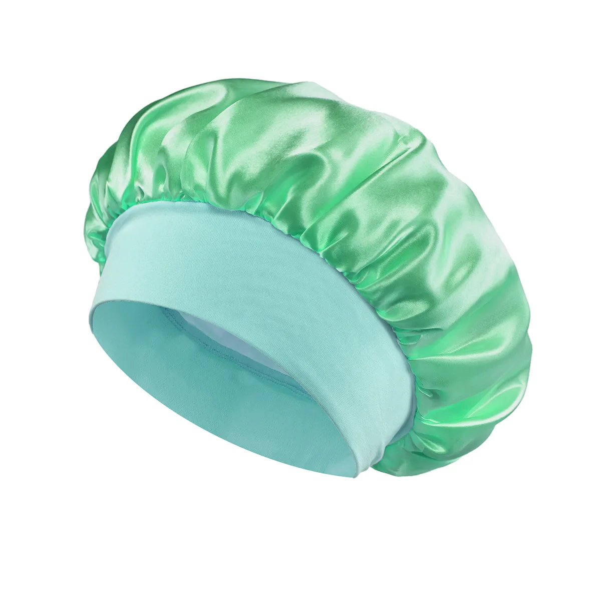 Cappello da notte solido in raso elastico contralto 1 pz Cuffia per la cura dei capelli Berretto da notte Multi-colore riutilizzabile Accessori per cuffia da notte per la casa delle donne: Lavanda