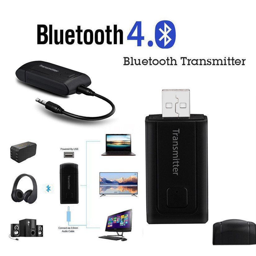 HIPERDEAL Wireless Bluetooth Transmitter For TV Phone PC Y1X2 Stereo Audio Music Adapter with 3.5mm AUX #A