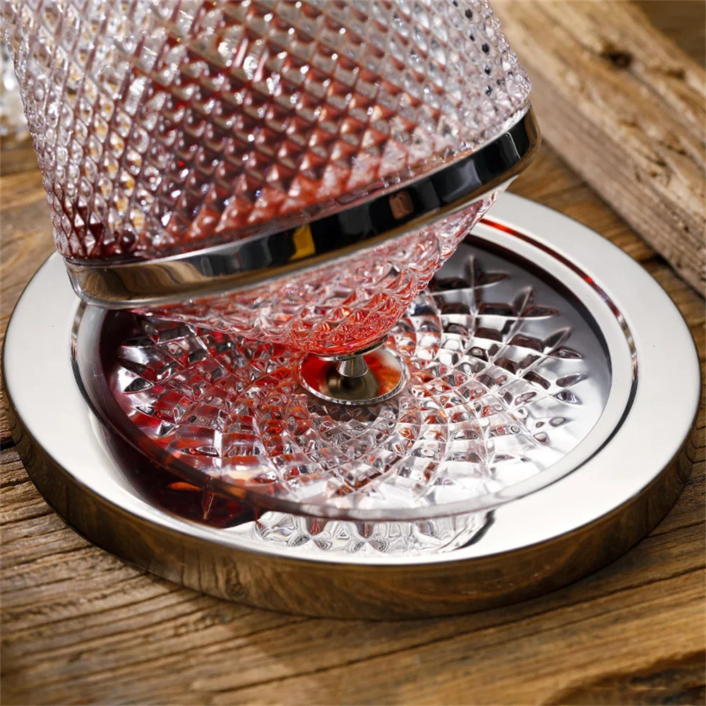 Decantador giratorio 360 de cristal de , vaso, decantador de 1500ml, dispensador de vino, aireador, espejo, jarra, , decoración de Bar