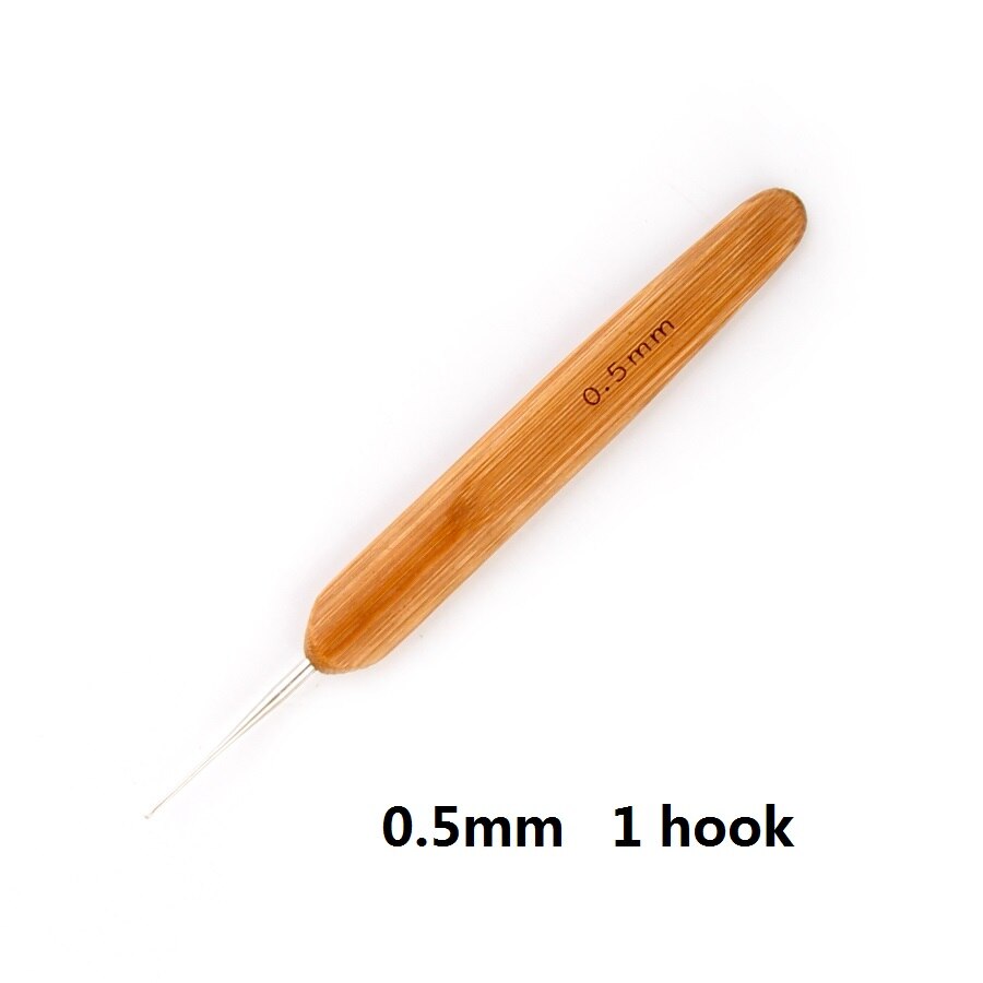Alileader 1 st 0.5mm 0.75mm dreadlock virknål med stjärtsnöre 1/2/3 huvuden krok för att göra virkade flätor hår: 0.5mm 1 huvud yuan