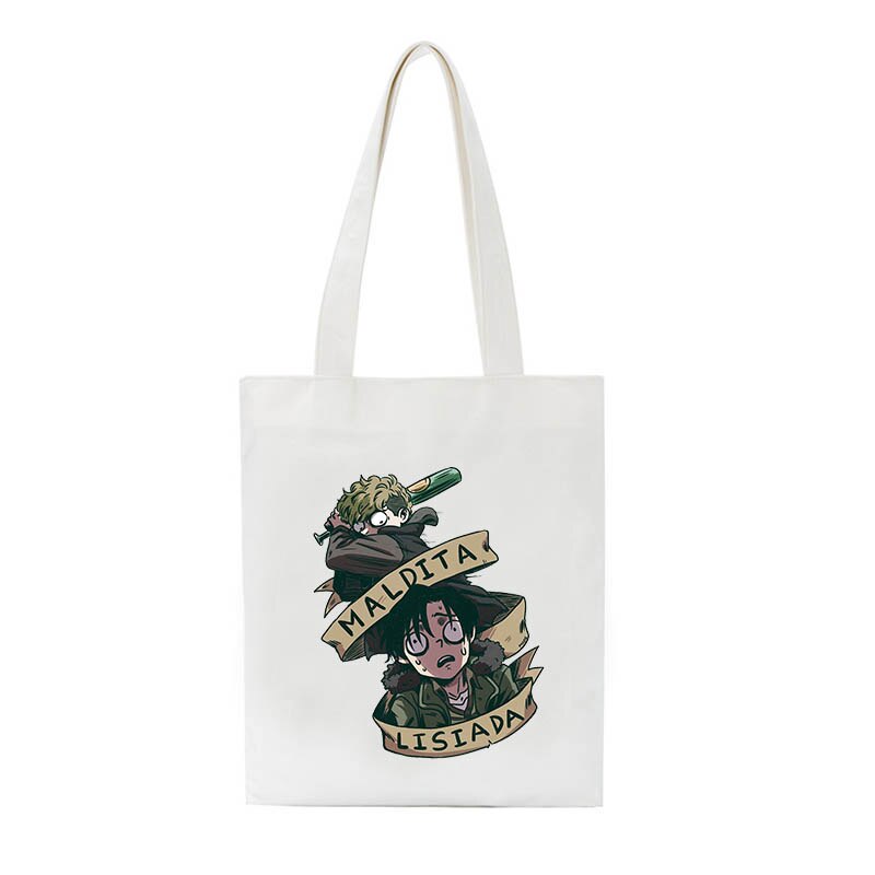 Sangwoo Yoonbum Doden Stalking Canvas Tas Koreaanse Cartoon Shopper Tas Vrouwen Tas Ins Grote Capaciteit Casual Vrouwen Schoudertas: Bai05
